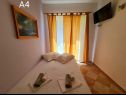 Apartementen Mir - free parking: SA2(2), SA3(2), A4(2+2), A5(6+1) Zivogosce - Riviera Makarska  - Appartement - A4(2+2): slaapkamer
