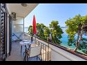 Apartementen Verica - 15 m from beach: SA1(2), SA2(2), SA3(2) Krilo Jesenice - Riviera Omis  - Studio-appartment - SA2(2): terras