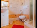 Apartementen Mari - sea view apartments: A1(2) Borna, A2(4) Iva, A3(4) Silver, A4(4) Red Nemira - Riviera Omis  - Appartement - A3(4) Silver: badkamer met toilet