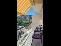 Apartementen Aurel - sea view: A1(4+1) Omis - Riviera Omis  - uitzicht vanaf balkon