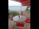 Apartementen Mirela - with sea view, balcony: A1(4+1), SA2(2) Pisak - Riviera Omis  - Appartement - A1(4+1): uitzicht op zee