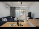 Apartementen Divna - modern apartments with terrace : A1(2+2), A2(2+3), A4(8+1) Stanici - Riviera Omis  - Appartement - A2(2+3): woonkamer