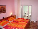 Apartementen VP SA2(2), A3(3), A4(2+3), A5(3), A6(2+2) Stanici - Riviera Omis  - Appartement - A5(3): slaapkamer