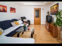 Apartementen Divna - modern apartments with terrace : A1(2+2), A2(2+3), A4(8+1) Stanici - Riviera Omis  - Appartement - A4(8+1): woonkamer