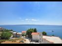 Apartementen Sea View - 250 m from sea: A1 Grande(7+1), A2 Vila Jadrana(2+1) Suhi Potok - Riviera Omis  - Appartement - A2 Vila Jadrana(2+1): uitzicht