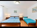 Apartementen Kosta - 150 m from beach: A1(3), A3(4+1), A4 Kat (2+1) Kustici - Eiland Pag  - Appartement - A1(3): slaapkamer