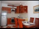 Apartementen Pero - 50 m from sea : A1 Ljiljana(4), SA2(2), A3 Lea(2) Banjol - Eiland Rab  - Appartement - A1 Ljiljana(4): keuken en eetkamer