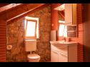 Vakantiehuizen Three holiday homes: H1 Azur (4), H2 Wood (4), H3 Ston (4+2) Orebic - Schiereiland Peljesac  - Kroatië  - H3 Ston (4+2): badkamer met toilet