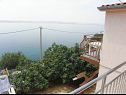 Apartementen Jase - 30 m from beach : SA1-crvena kuhinja(2), A2(4), SA3(2+1), SA4-bijela kuhinja(2) Lukovo Sugarje - Riviera Senj  - Studio-appartment - SA1-crvena kuhinja(2): uitzicht vanaf terras