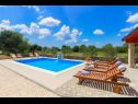 Vakantiehuizen Brist - with pool: H(8) Drinovci - Riviera Sibenik  - Kroatië  - H(8): zwembad