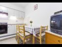Apartementen Milans - 25m from the beach: A3(2+2), A4(2+2), A5(6+1) Razanj - Riviera Sibenik  - Appartement - A4(2+2): keuken en eetkamer