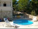 Vakantiehuizen Ina - peaceful H Pierida (8+4) Stomorska - Eiland Solta  - Kroatië  - H Pierida (8+4): zwembad (huis en omgeving)