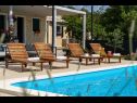 Vakantiehuizen Pax - with pool: H(4+2) Marina - Riviera Trogir  - Kroatië  - terras