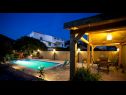 Apartementen AAni - with pool and hot tub: A1(6), SA1 Zapadni(2), SA2 Sjeverni(2), A3 Juzni(5) Seget Vranjica - Riviera Trogir  - Studio-appartment - SA1 Zapadni(2): zwembad (huis en omgeving)