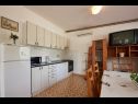 Apartementen Mare - 30 m from pebble beach: SA1(2), SA2(2), A3(4), A4(4), A5(8) Seget Vranjica - Riviera Trogir  - Appartement - A5(8): keuken en eetkamer
