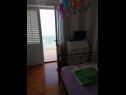 Apartementen Andri - 5 m from the beach : A1(4), A2-donji(2+2) Petrcane - Riviera Zadar  - Appartement - A1(4): slaapkamer