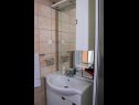 Apartementen Kike - 60 meters from the beach: A1(4+1), A2(4+1), A3(4+1), SA1(2) Petrcane - Riviera Zadar  - Studio-appartment - SA1(2): badkamer met toilet