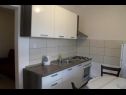 Apartementen Snjeza - 80 m from beach: A1 Studio (4), A2 Apartman (2+2) Vir - Riviera Zadar  - Appartement - A2 Apartman (2+2): keuken en eetkamer